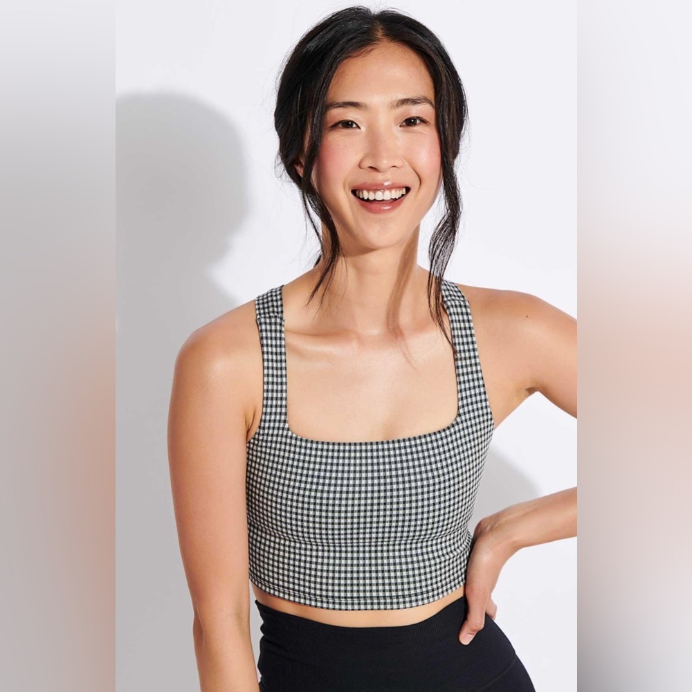 Nike Yoga Dri-Fit Gingham Top